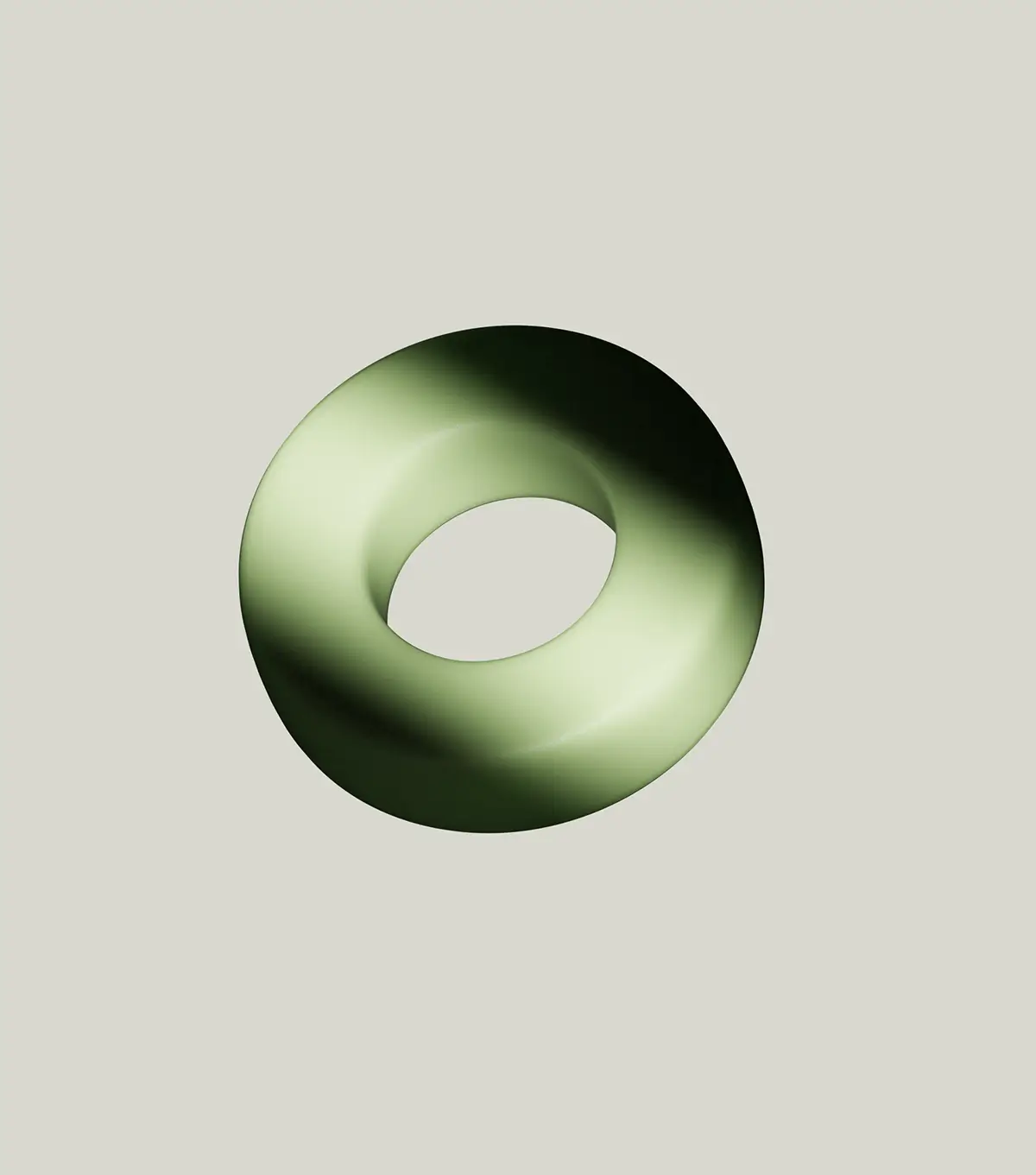 Light green, half translucent ring